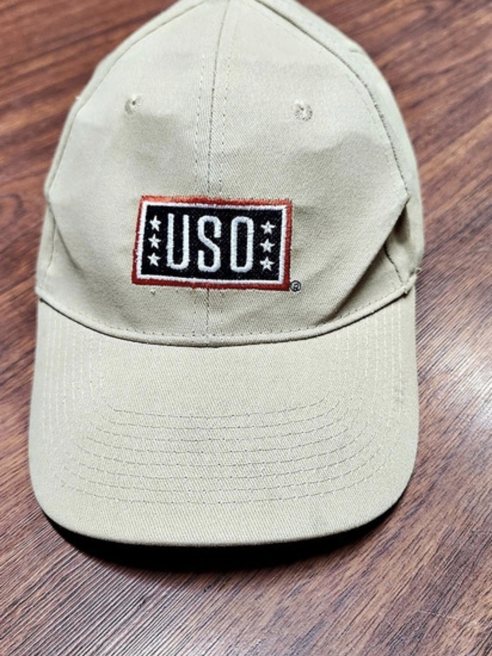 USO Support Our Heroes Baseball Cap Beige